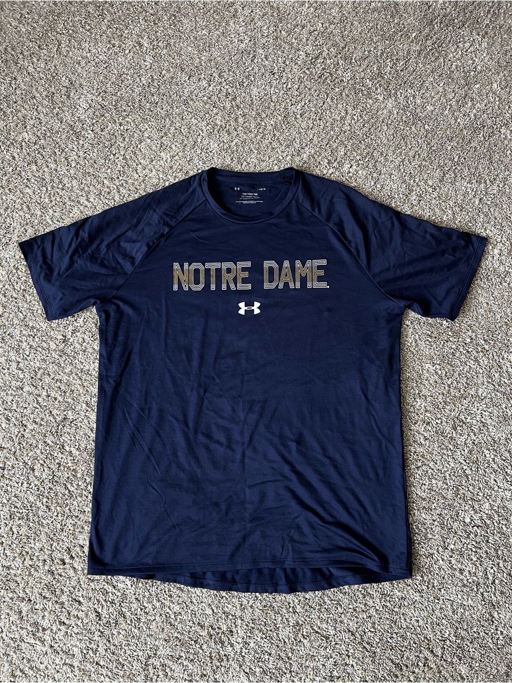 Under Armour Navy Tech Tee with Small Logo